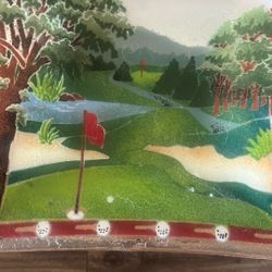 Golf Themed Glass Coffee Table