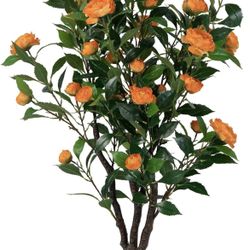 40” Artificial Camellia Tree, Flower Plants  For Sale $28.00 50%+ OFF Retail $57.99 NEW IN BOX