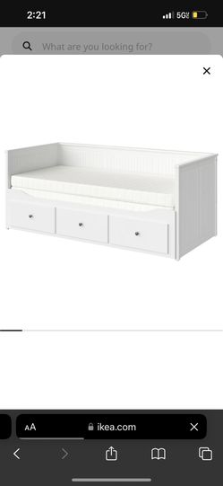 IKEA HEMNES Daybed with 3 drawers 2 mattresses white Meistervik