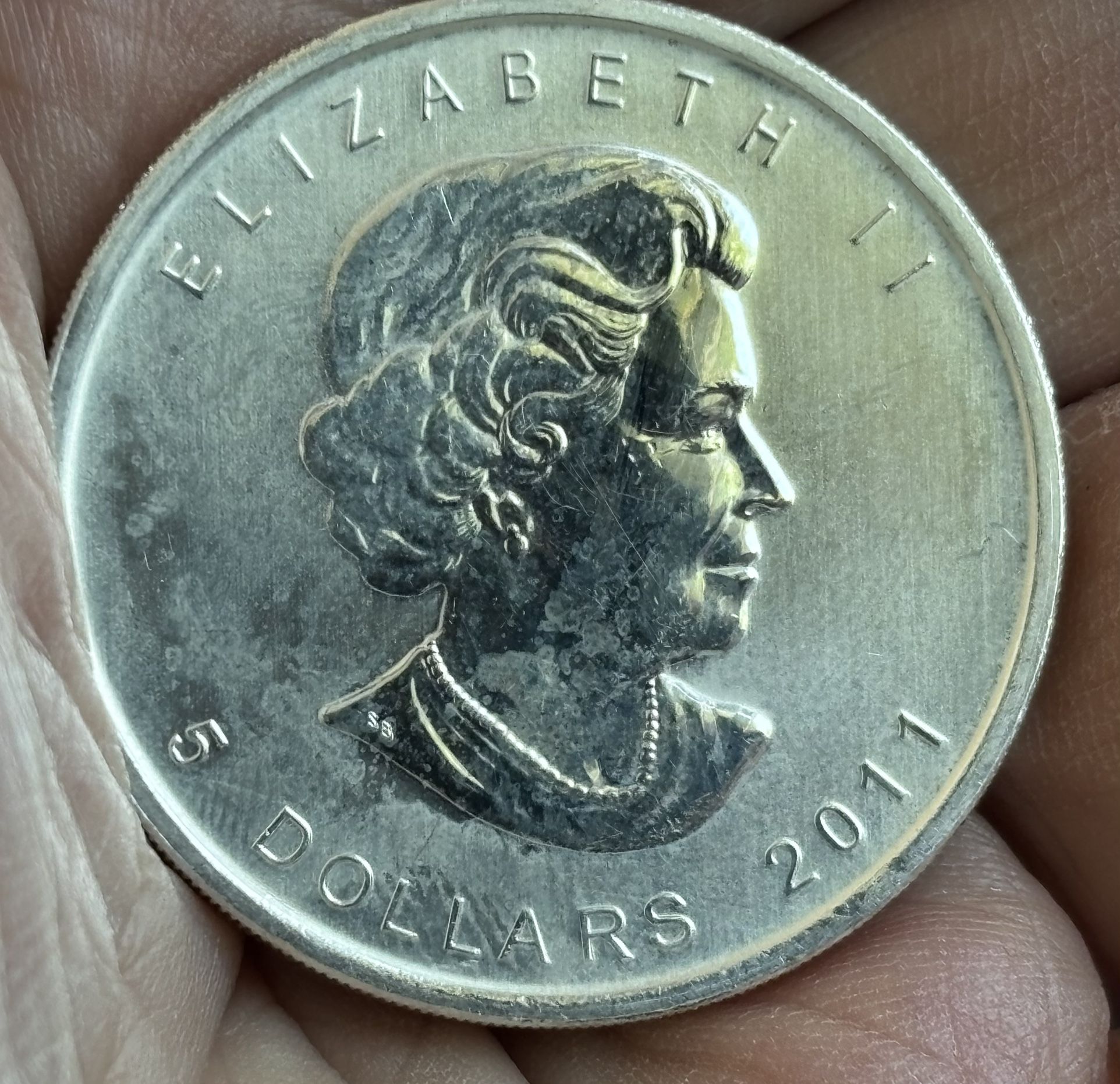 $5 2011. Coin Of Canada. Ag. 999.9