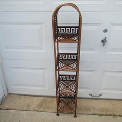 Shabby Chic Wrought Iron/Steel 4 Shelf Plant Stand Copper Tone Finish
