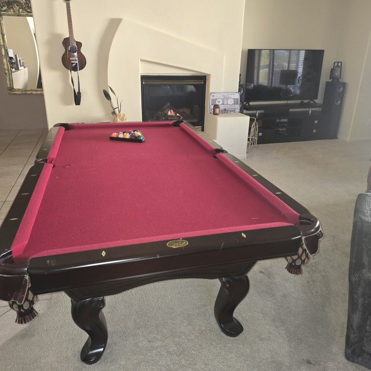 Pool Table Has A Tear.
