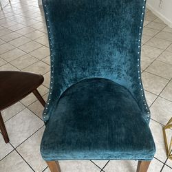 Velvet Teal Chair 