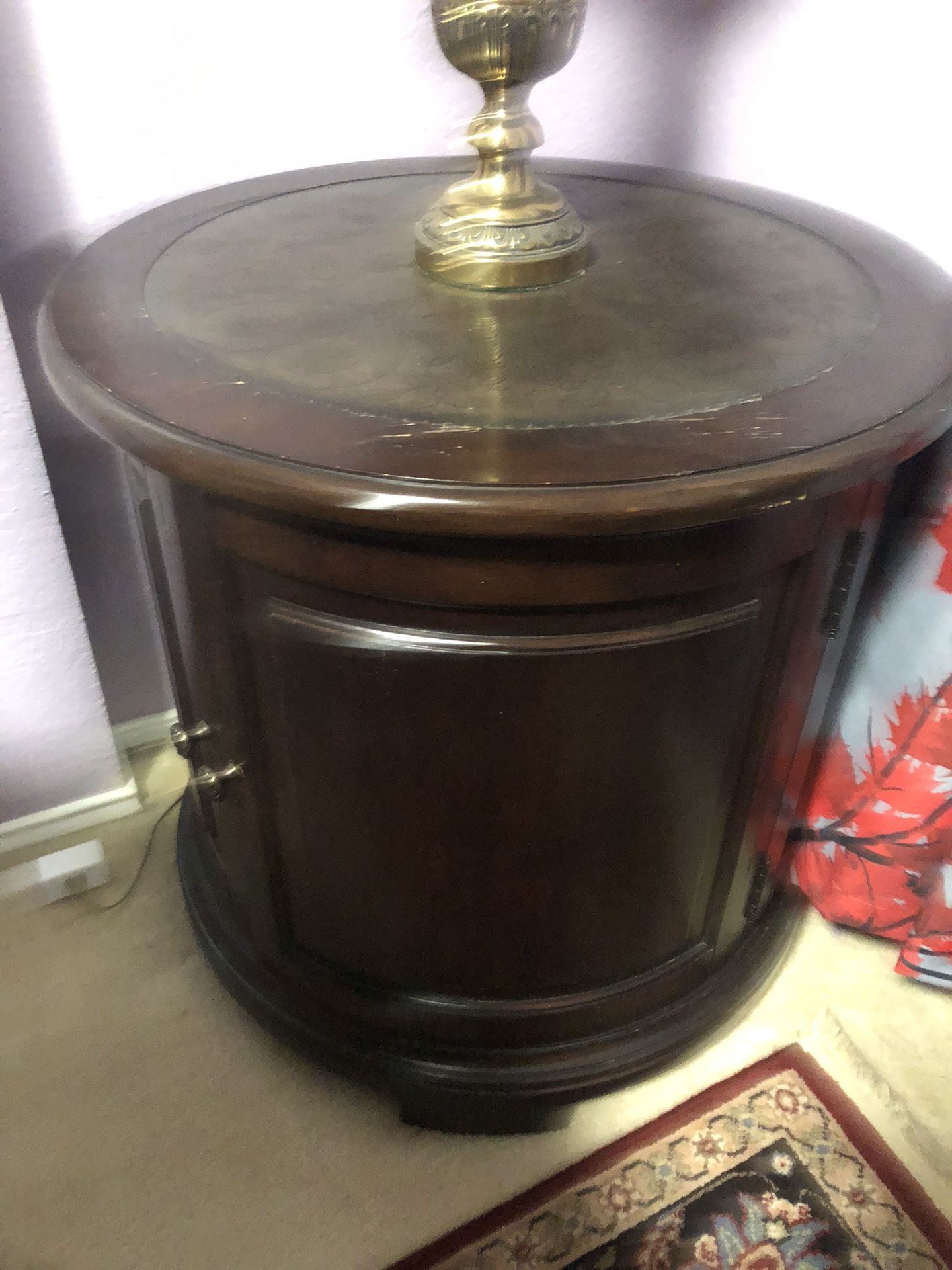 Antique Round Cabinet 