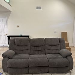 Grey recliner Sofa - $200