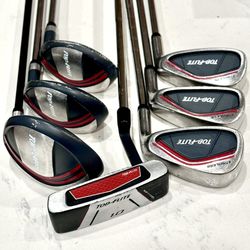 Top Flite Stainless Golf Club Set: 6-8-9 Irons + 3 Wood + 4-5 Hybrid + Putter