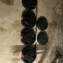 Barbell and plates
