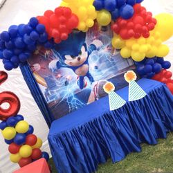 Sonic The Hedgehog Setup Ballooon Garland