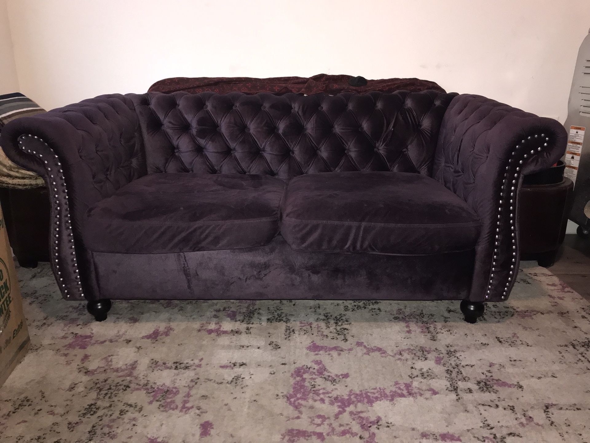 Dark Purple Loveseat
