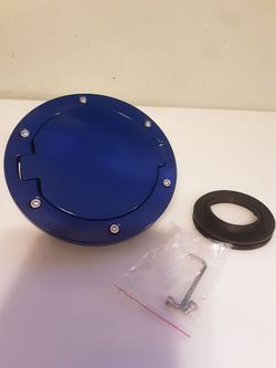 Blue fuel filler cover gas cap for Jeep Wrangler 2007-2018 JK JKU (40)