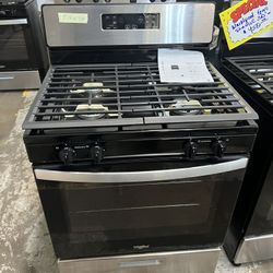 Whirlpool Gas Stove 30” Stainless Steel 4burner