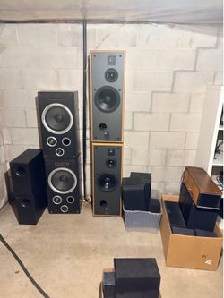 4 different surround systems and Tower speakers