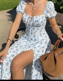 Blue and white sundress