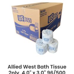 US 2-Ply Standard Bath Tissue

96 Packs Per Box