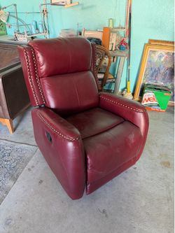 Burgundy Leather Recliner