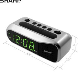 Sharp Digital Alarm Clock - Ascending Alarm Begins Faintly and Grows Increasing Louder, Gentle Wake Up Experience, Dual Alarm - Battery Back-up, Easy 