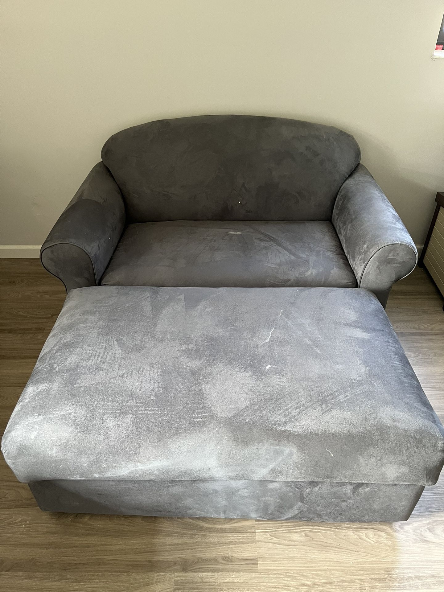 Over Sized Chair And Ottoman. 