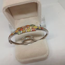 Thailand Original S925 Bracelet Size 53x47 mm Rings Size 6 Width 5mm 