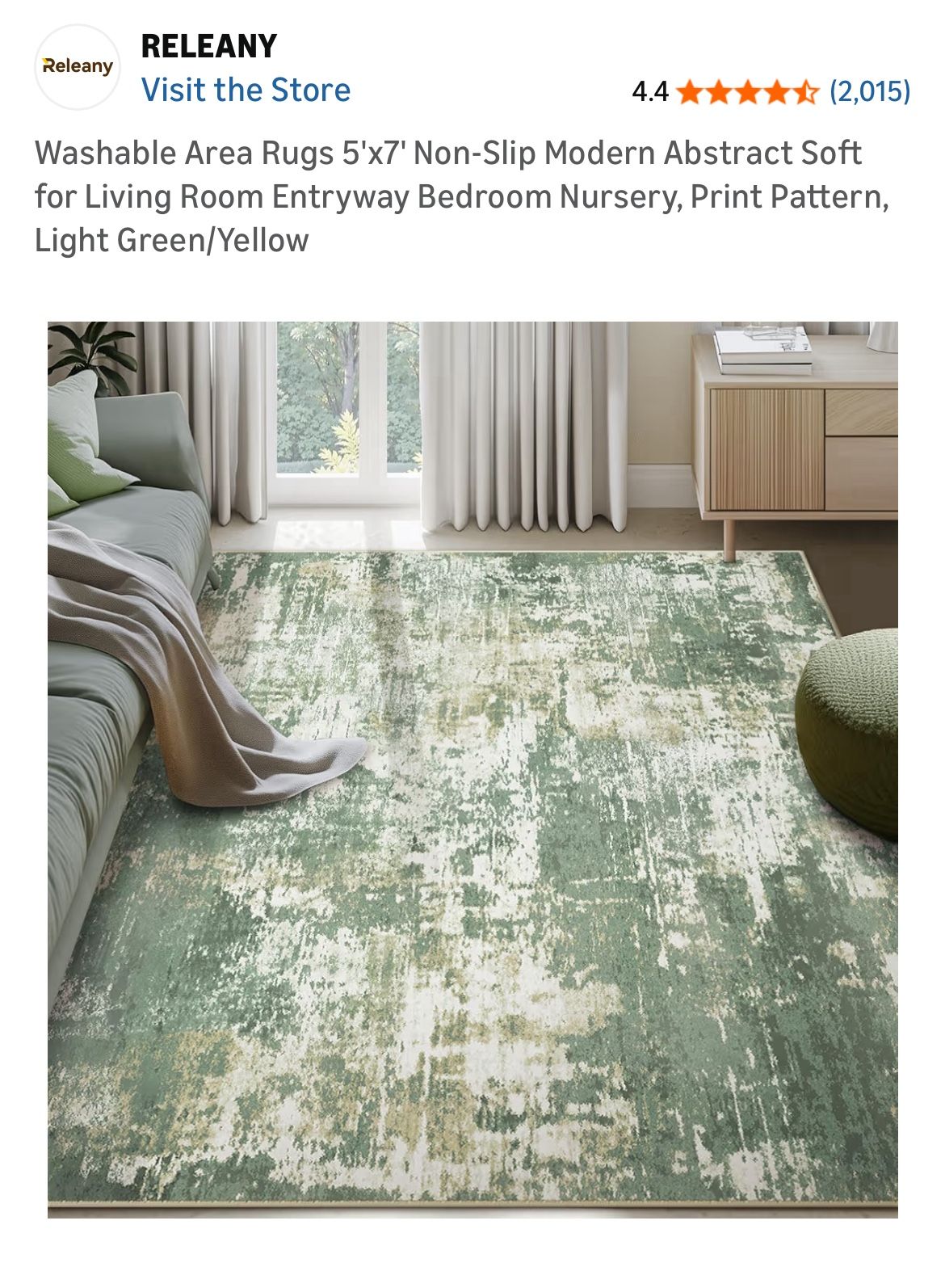 Washable Area Rugs 5'x7 Brand new