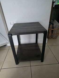 Modern Side Table with Storage Shelf