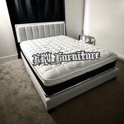 New Queen Bed Frame With Mattress 