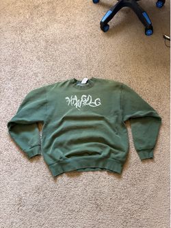 Distressed Faded Green Vintage Crewneck Sweater