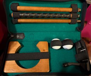 Golfers Portable Travel Putting Green Set with Case