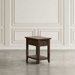 Bakersfield Brown Power Chairside Table