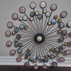 🔥NEW🔥 LaseVe Wall Decor Living Room Background Wall Decoration Dining Room Wall Pendant Decoration Mirror Wrought Iron Wall Decoration Home.