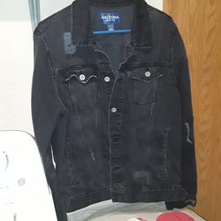 Arizona Black Distressed Denim Jacket