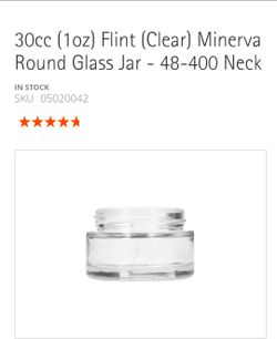 30cc (1oz) Flint Minerva Round Glass Jar