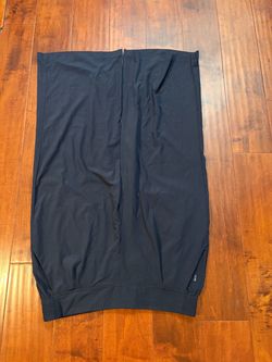 Quince Womens Wide Leg Cropped Pants XL Navy Blue Elastic Waist Pull On