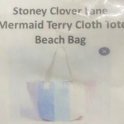 Stoney Clove Lane Mermaid Terry Cloth Tote Beach Bag 