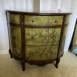 Antique Demilune Accent Cabinet