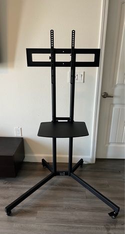 Rolling TV Floor Stand with Mount and Shelf