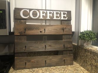 Coffee Mug Rack - Kitchen Farmhouse Decor