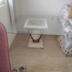 Beautiful End table With Glass Top