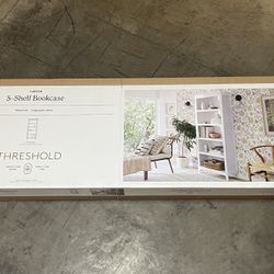 White 5 Shelf Bookcase