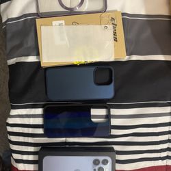 Apple I Phone 13 Pro 1 Glass Protector And 3 Case’s Like New & Empty Box 