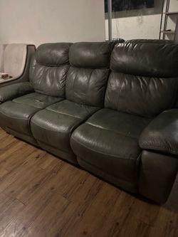 Real Leather sofa recliner Free!!