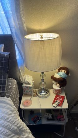 $8 New Silver lamp with crystal design