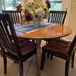 Ethan Allen Maple Dining Table + Chairs