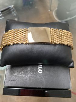 18k solid gold heavy custom bracelet
