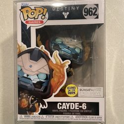 GLOW Cayde-6 Funko Pop *VAULTED* Bungie Store Exclusive Destiny 962 with protector Games Playstation PS5 SEGA Nintendo XBOX GITD