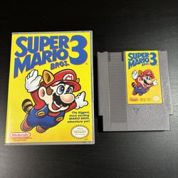 Super Mario Bros 3 for Nintendo Entertainment System NES w/ Custom Case