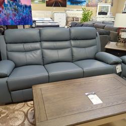 Brand New Power Reclining Sofa Genuine Leather 