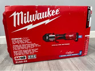 Milwaukee 2922-22 M18 FORCE LOGIC One Key Copper Press Tool Kit With CTS Jaws