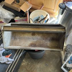 Galvanized Metal Garden Tray Metal Tool Tray with Handle  Toolbox