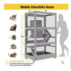 🥨Aivituvin-AIR56 Large Wooden Chinchilla Ferret Cage, $148 👀item in the boxes …need to be assembled by yourself
