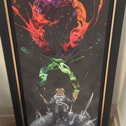 Astronaut Painting With Frame